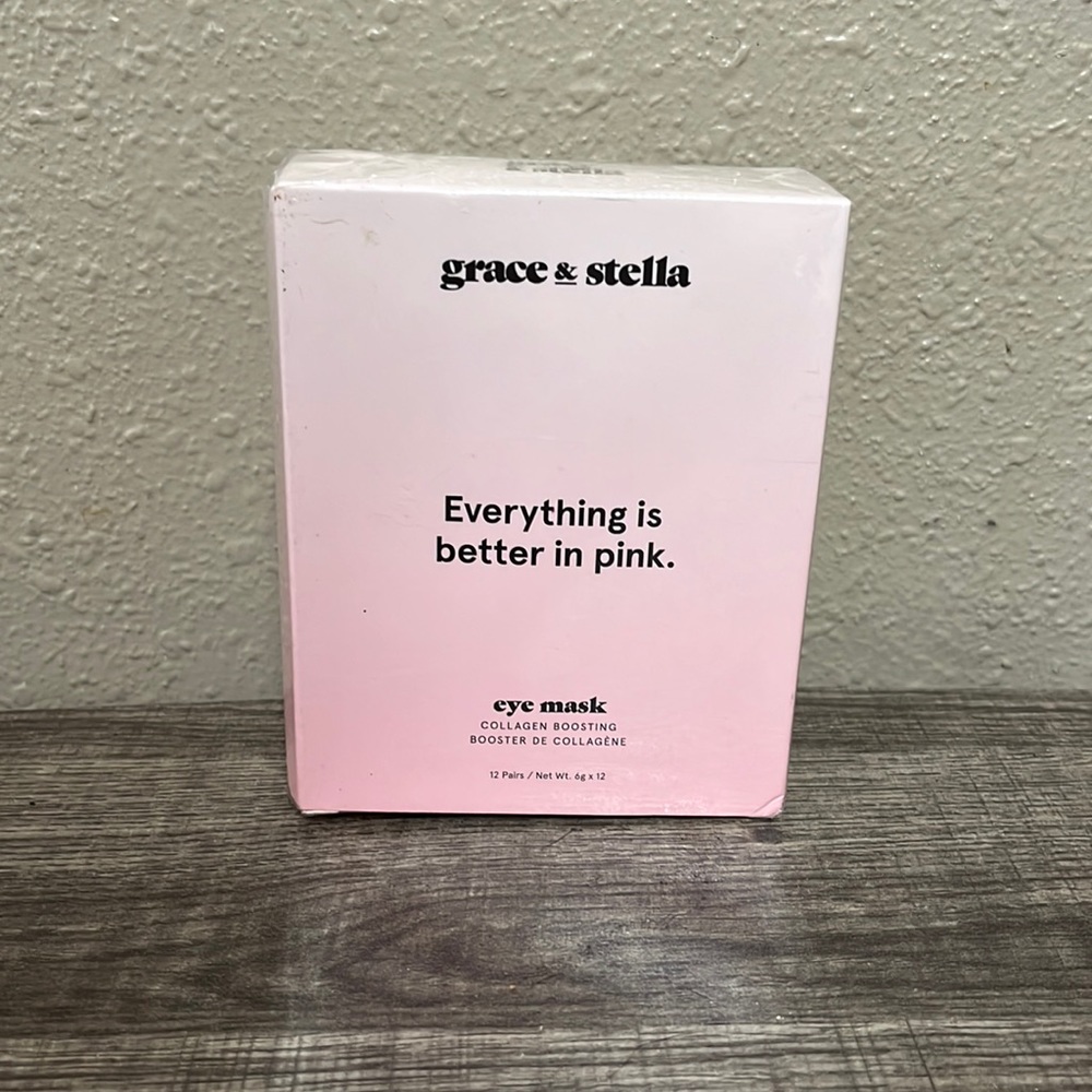 Grace & Stella everything is better in pink eye mask New - Picture 1 of 5